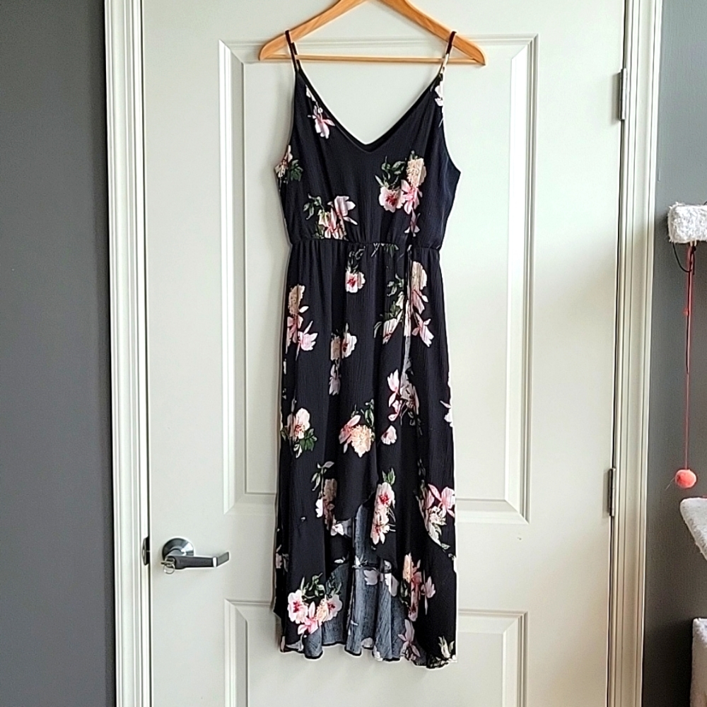 AQUA Tropical Print Maxi Dress Size S